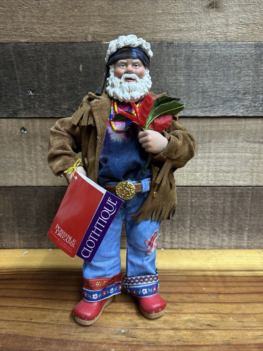 Clothtique Possible Dreams Santa Grateful Red In Box